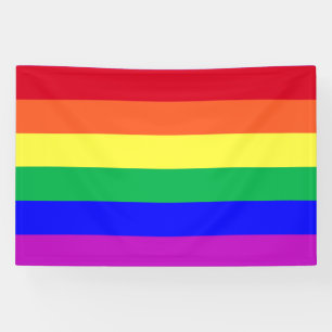 Super lebendige leuchtende Farben LGBTQ+ Regenboge Banner