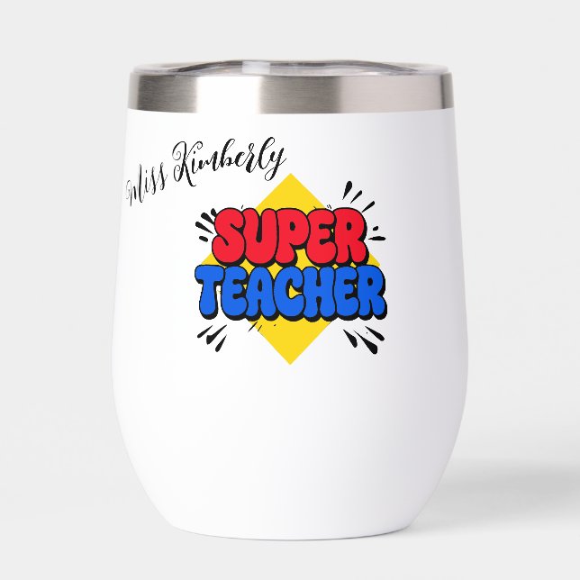 Super Lehrer Comic Cartoon personalisiert (Rückseite)