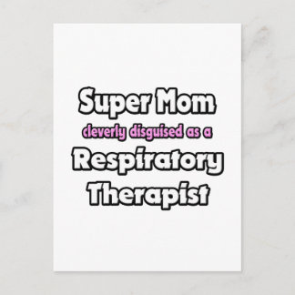 Super Mama ... Atemtherapeut Postkarte