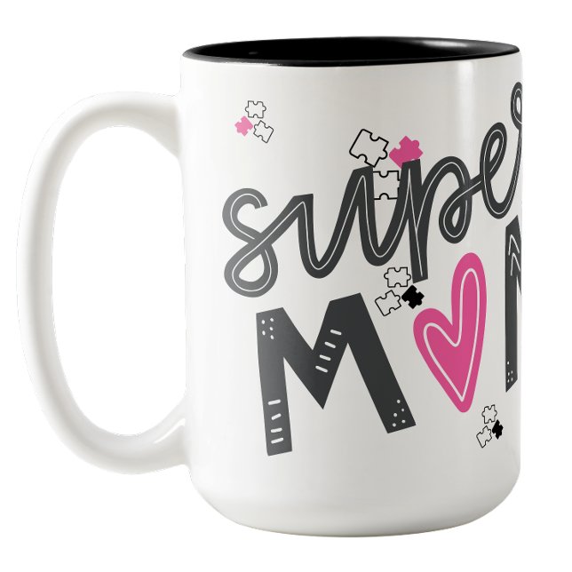 Super Mama Autism Verständnis Kaffeetasse (Super mom Autism appreciation Coffee mug)