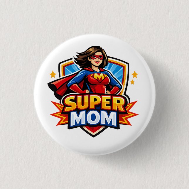 Super-Mama Button (Vorderseite)