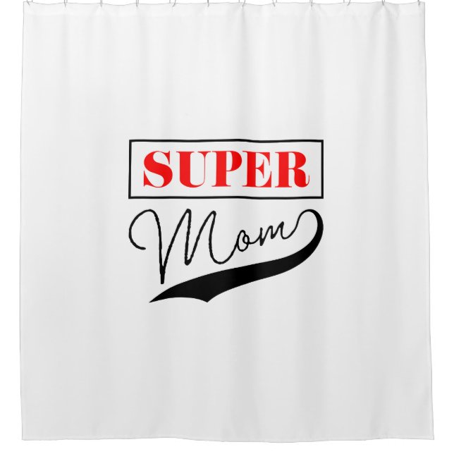 Super Mama Duschvorhang (Vorderseite)