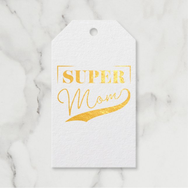 Super Mama Geschenkanhänger (Vorderseite)