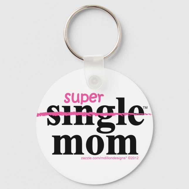 Super Mama Geschenke für Single-Mamas von MDillon  Schlüsselanhänger (Vorderseite)