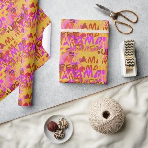Super mama geschenkpapier