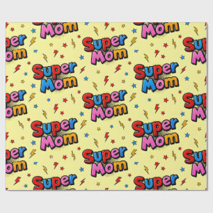 Super Mama Geschenkpapier