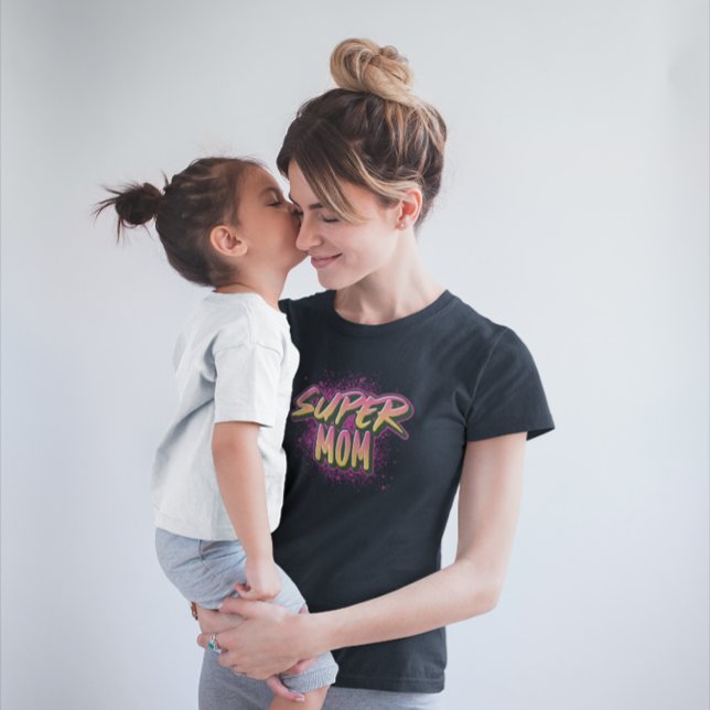 SUPER-MAMA GRAFFITI-INSPIRIERT Tri-Blend SHIRT (Von Creator hochgeladen)