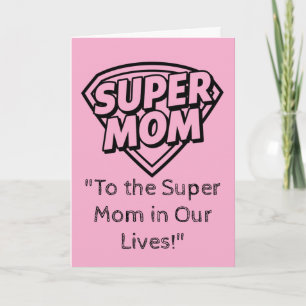 Super Mama Grußkarte für Muttertag Karte
