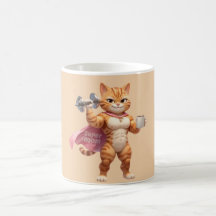 Super-Mama-Gym-Katze-Tasse – Lustiges Fitness-Kaff