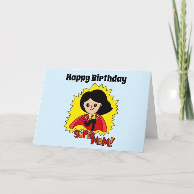 Super Mama Happy Birthday Einladung (Vorderseite)
