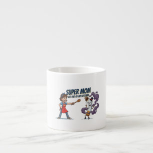 Super-Mama hat mit dem Rauchen aufgehört Erfolg Espressotasse