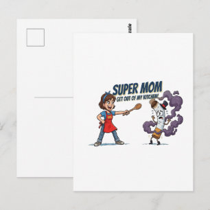 Super-Mama hat mit dem Rauchen aufgehört Erfolg Postkarte