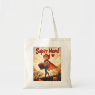 Super-Mama-Illustration Tragetasche