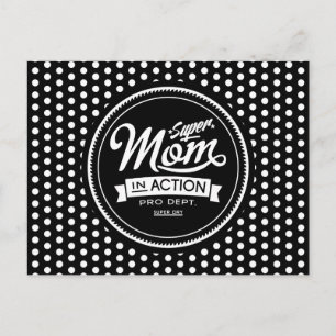 Super-Mama in Action Dark Postkarte