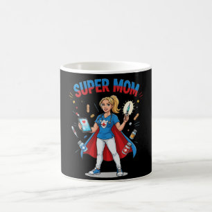 Super-Mama-Krankenschwester-Superheldin-Typografie Kaffeetasse
