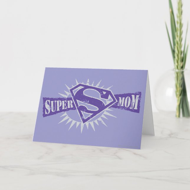 Super Mama Lila Sternexplosion Karte (Vorderseite)