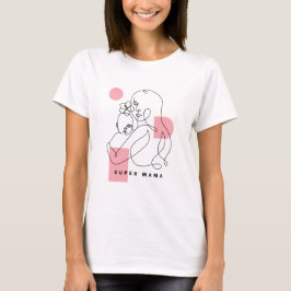 Super Mama Modern Abstract Design T-Shirt