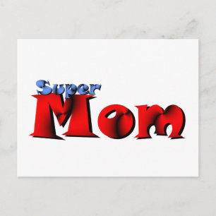 Super Mama Postcard Postkarte