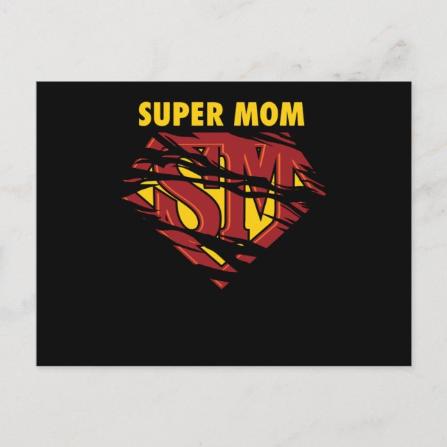 Super Mama Postkarte (Vorderseite)