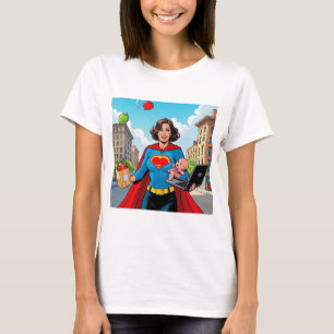 "Super Mama" Retro-Comic T-Shirt