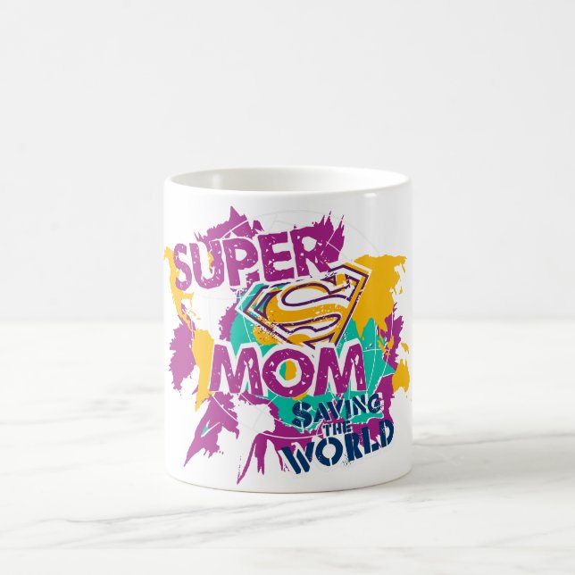 Super-Mama Rette die Welt Kaffeetasse (Mittel)