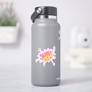 Super Mama Rosa Neon Blume Comic Blase Aufkleber