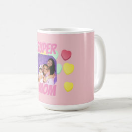 Super Mama Rosa und farbenfrohe Herzen | Muttertag Kaffeetasse