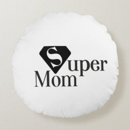 Super Mama Round Pillow Rundes Kissen