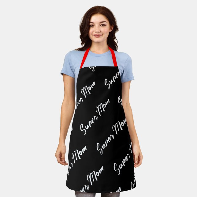 Super Mama Schöne Niedliche Hübsch Elegante Modern Schürze (Getragen)