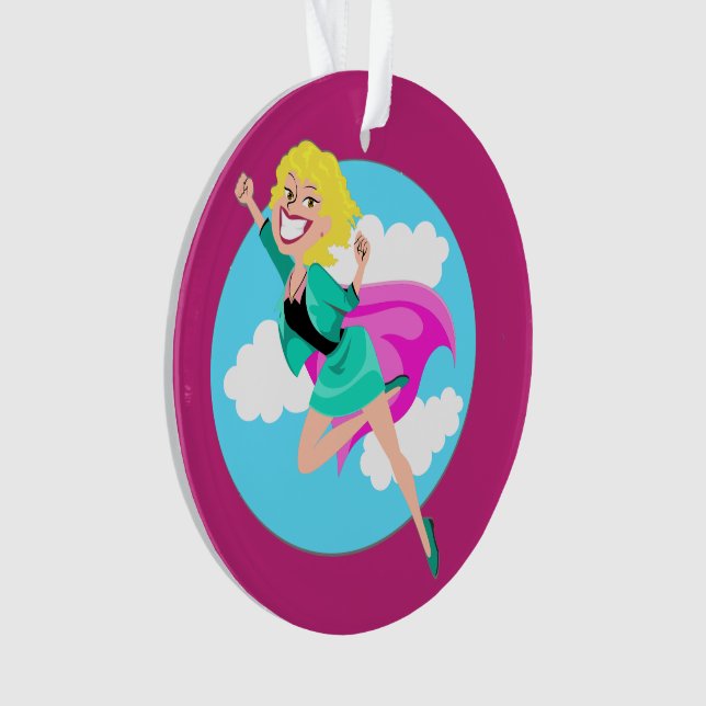 Super Mama, Schwester, Freund, Tante, Lehrerin Ornament (Vorderseite)