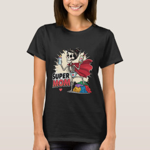 Super-Mama-Skelett Retro Lustiger Muttertag T-Shirt