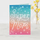 Super Mama Stars Hört schreiben Muttertagskarte Karte (Yellow Flower)