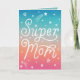 Super Mama Stars Hört schreiben Muttertagskarte Karte (Vorderseite)