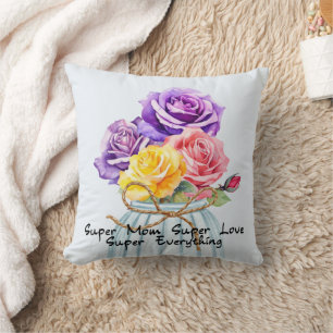 Super Mama Super Liebe Throw Kissen