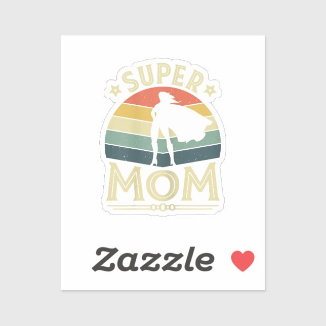 Super Mama Super Teacher Super Tired Funny Aufkleber (Blatt)