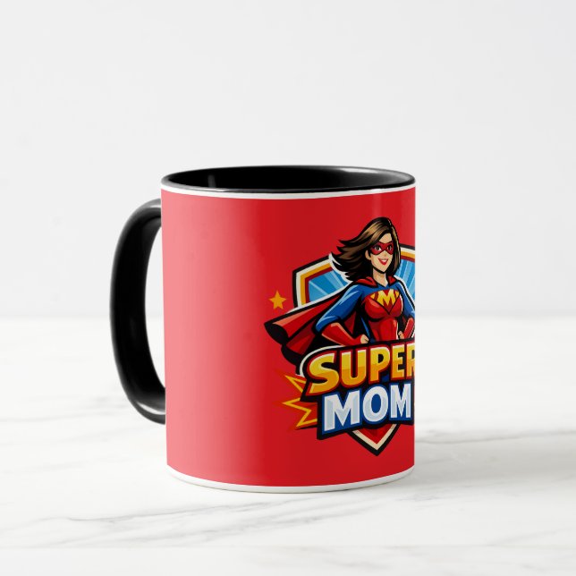 Super-Mama Tasse (Vorderseite Links)