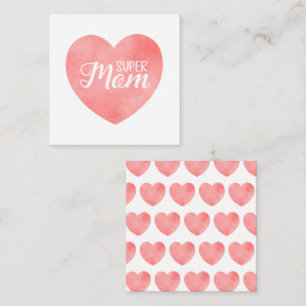 Super Mama Text in rosa Herz, Mutter Tagesdesign Mitteilungskarte