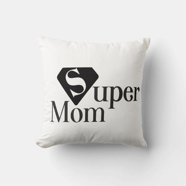Super Mama Throw Kissen (Vorderseite)