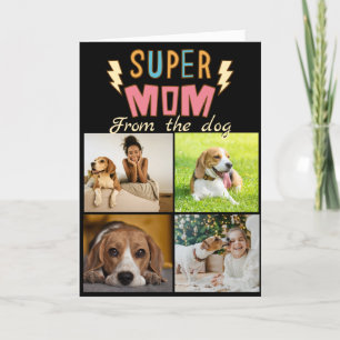 Super Mama...Vier Fotos, benutzerdefinierte Collag Dankeskarte