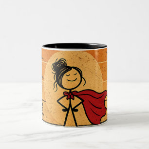 Super-Mama-Vintage-Tasse Muttertagsgeschenk Zweifarbige Tasse