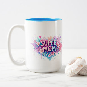 Super Mama Zweifarbige Tasse