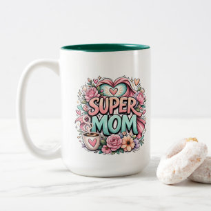 ** Super Mama Zweifarbige Tasse