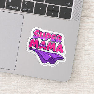 Super Maman Cape de Super-héroïne Autocollant