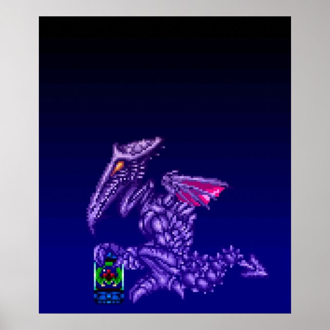 Super Metroid Ridley SNES Poster (Vorne)