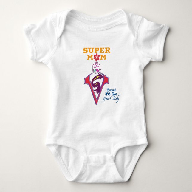Super Mom Baby Strampler (Vorderseite)