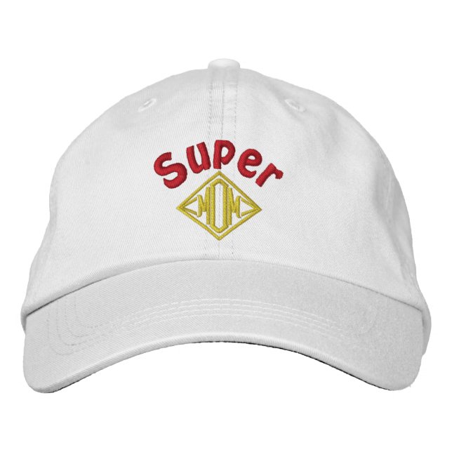 Super MOM Bestickte Baseballkappe (Vorderseite)