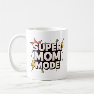 Super Mom Comic Style Mug | Ceramic Coffee Cup  Kaffeetasse