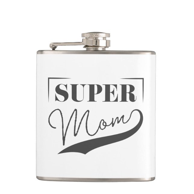 Super Mom Flachmann (Vorderseite)