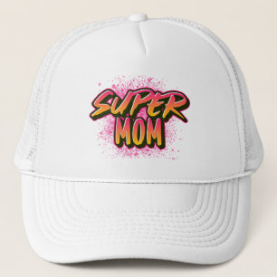 SUPER MOM GRAFFITI INSPIRÉ CASQUETTE DE BASEBALL