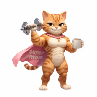 Super Mom Gym Cat Cooking Apron Schürze